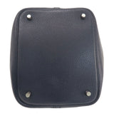 Hermes Handbag Taurillon Clemence blue Picotin Lock Eclat MM Blue Nuit Rose Purple SilverMetal Women