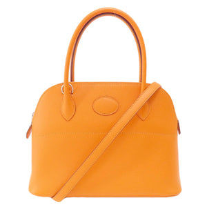 Hermes Handbag Epsom Orange Bolide 27 Apricot SilverMetal