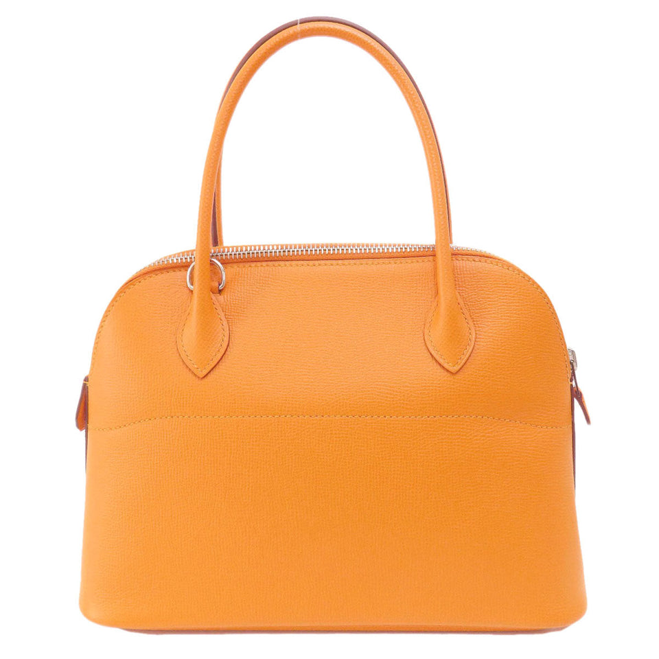 Hermes Handbag Epsom Orange Bolide 27 Apricot SilverMetal