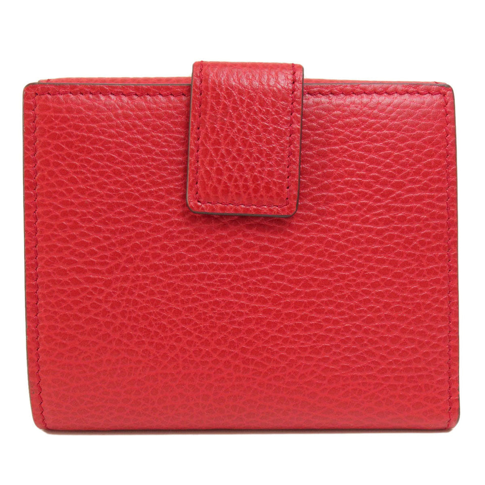 Gucci Bifold Wallet 449405 leather Red Interlocking G outlet