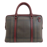 Burberry Handbag PVC Brown Check Pattern 2WAY