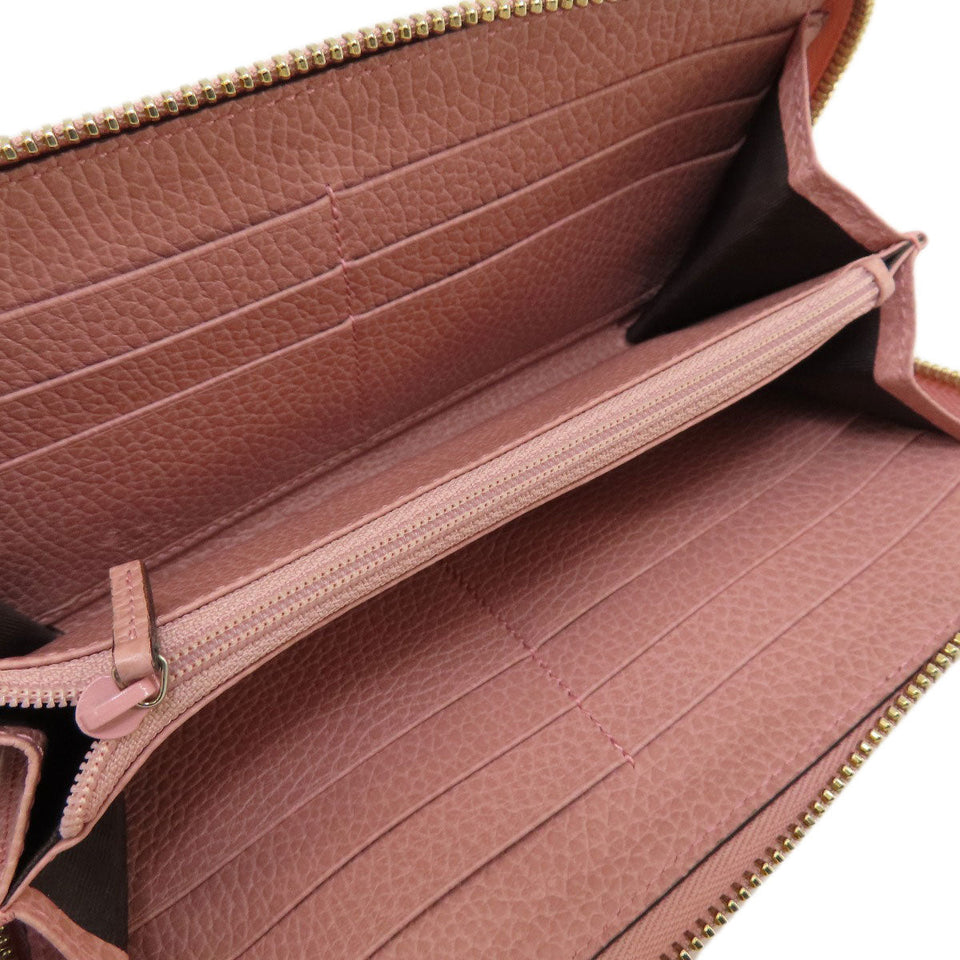 Gucci Long Wallet Purse 449347 leather pink Interlocking G