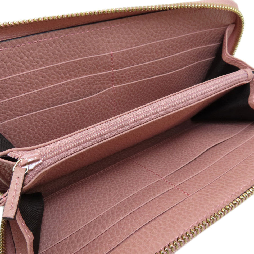 Gucci Long Wallet Purse 449347 leather pink Interlocking G outlet