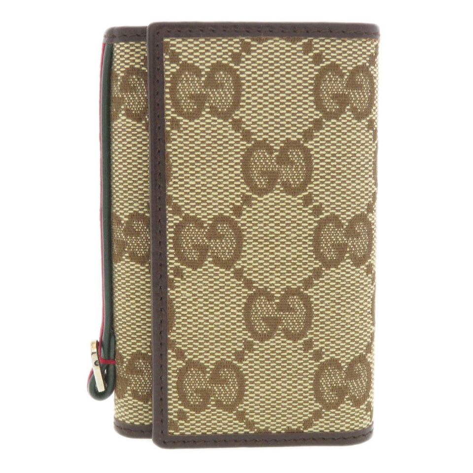 Gucci Key case Key holder  131928 Canvas, Leather Brown GG Women