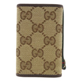 Gucci Key case Key holder  131928 Canvas, Leather Brown GG Women