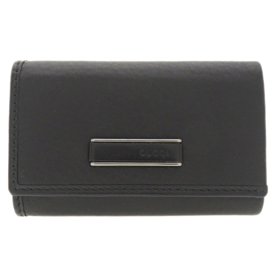 Gucci Key case Key holder  92749 Calfskin black Logo motif mens