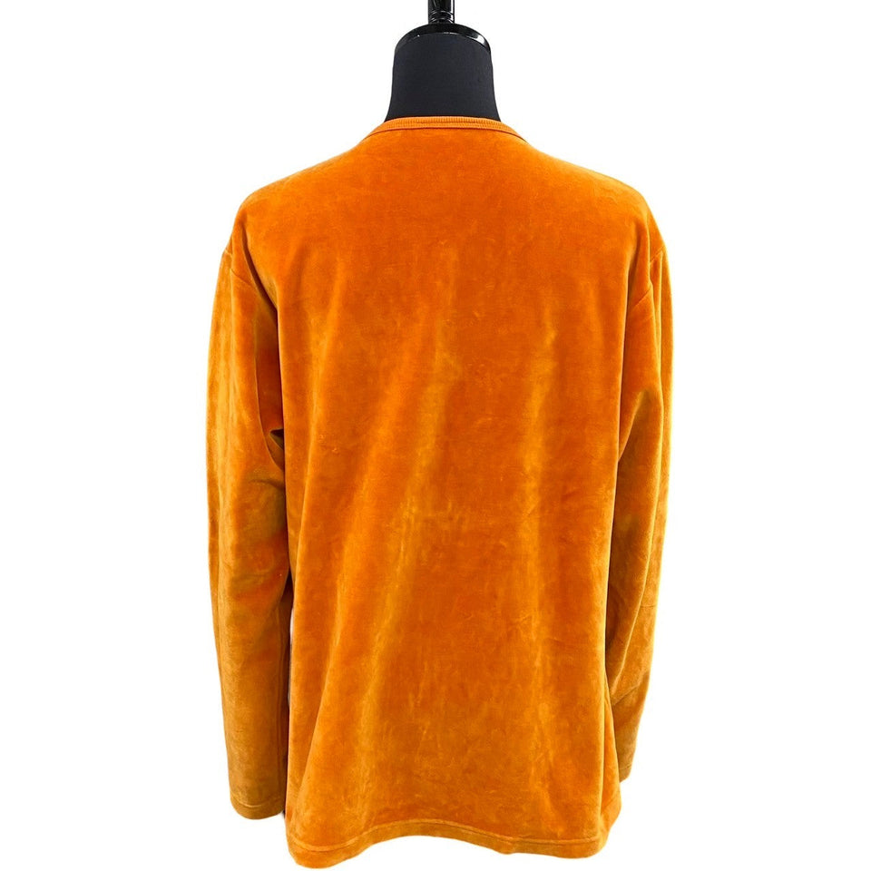 Gucci cardigan Cotton, Polyester Orange GG logo button Velour Cardigan Women M