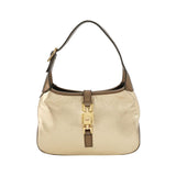 Gucci Jackie Vintage Mini Gold Lambskin Leather Brown Calfskin Leather