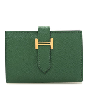 Hermes Epsom Mini Bearn Wallet Cactus