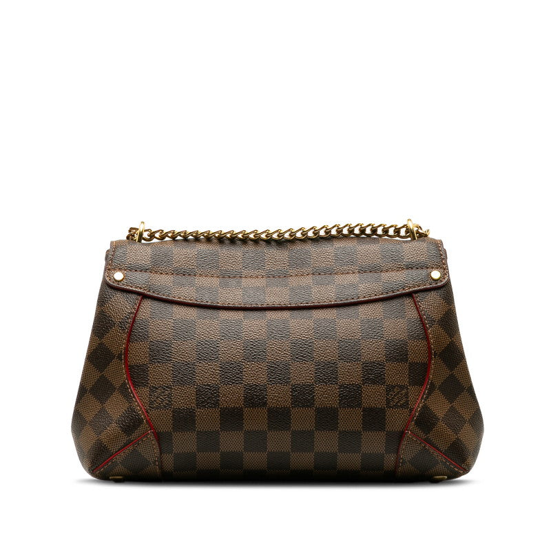 Louis Vuitton Damière Caisse Cratch Chain Sliding Shelter Bag Eve Brown PVC Leather Ladies Louis Vuitton