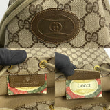 Gucci Handbag Leather, PVC Brown GG logo Women