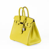 Hermes 25cm Soufre Epsom Birkin w/ Palladium Hardware