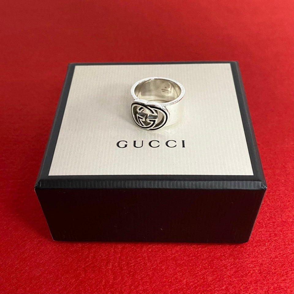 Gucci Ring Silver925 Silver Interlocking G mens(Unisex) 18