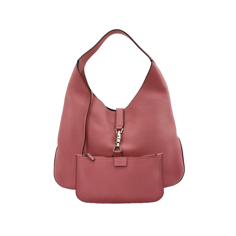 Gucci Jackie 1961 Soft Rose Pink Leather Bag Medium