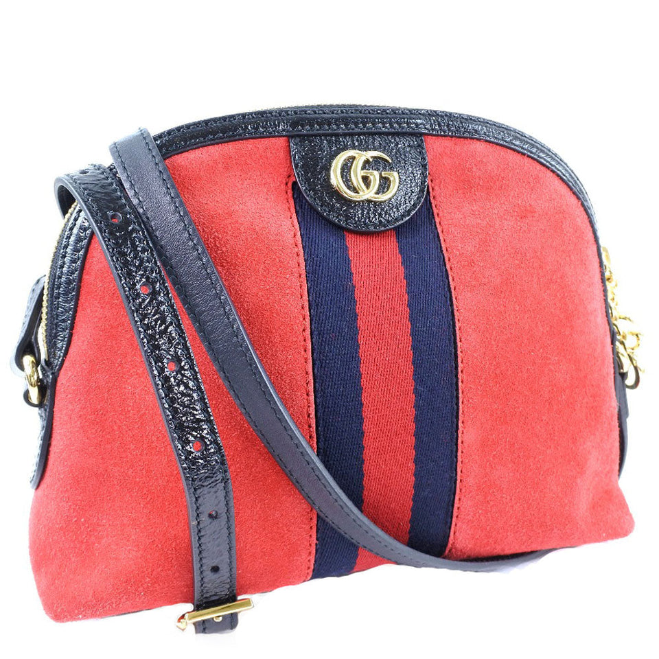 Gucci Shoulder Bag 499621 Suede, Leather Red Ofidia Women