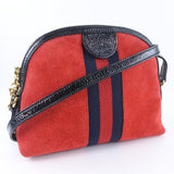 Gucci Shoulder Bag 499621 Suede, Leather Red Ofidia Women