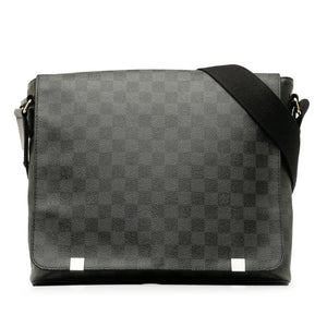 Louis Vuitton Monogram Eclipse District MM Shoulder Bag Black Men's