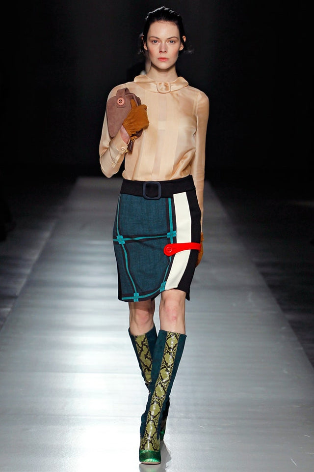 Prada 'Fall 2011' Wool Skirt - Women's 42
