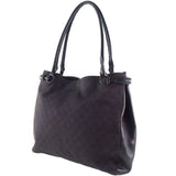 Gucci Tote Bag 101346 GG canvas, leather black unisex(Unisex)