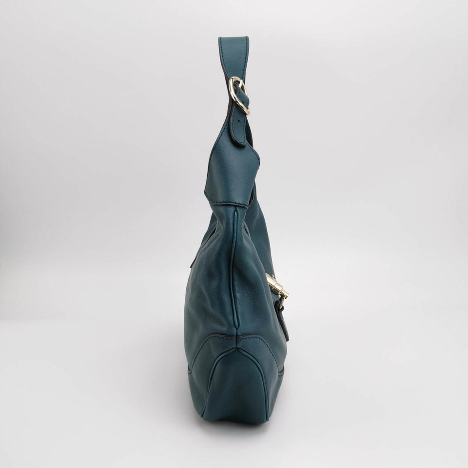 Gucci Jackie 1961 Soft Navy Leather Bag Medium