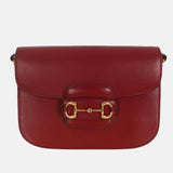 Gucci 1955 Horsebit Leather Shoulder Bag Red Small
