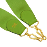 Hermes Shoulder strap Leather, Canvas Apple green Evelyn Shoulder Strap Women
