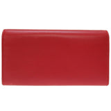 Gucci Long Wallet Purse 453390 leather Red Bifold GG embossed Women(Unisex)