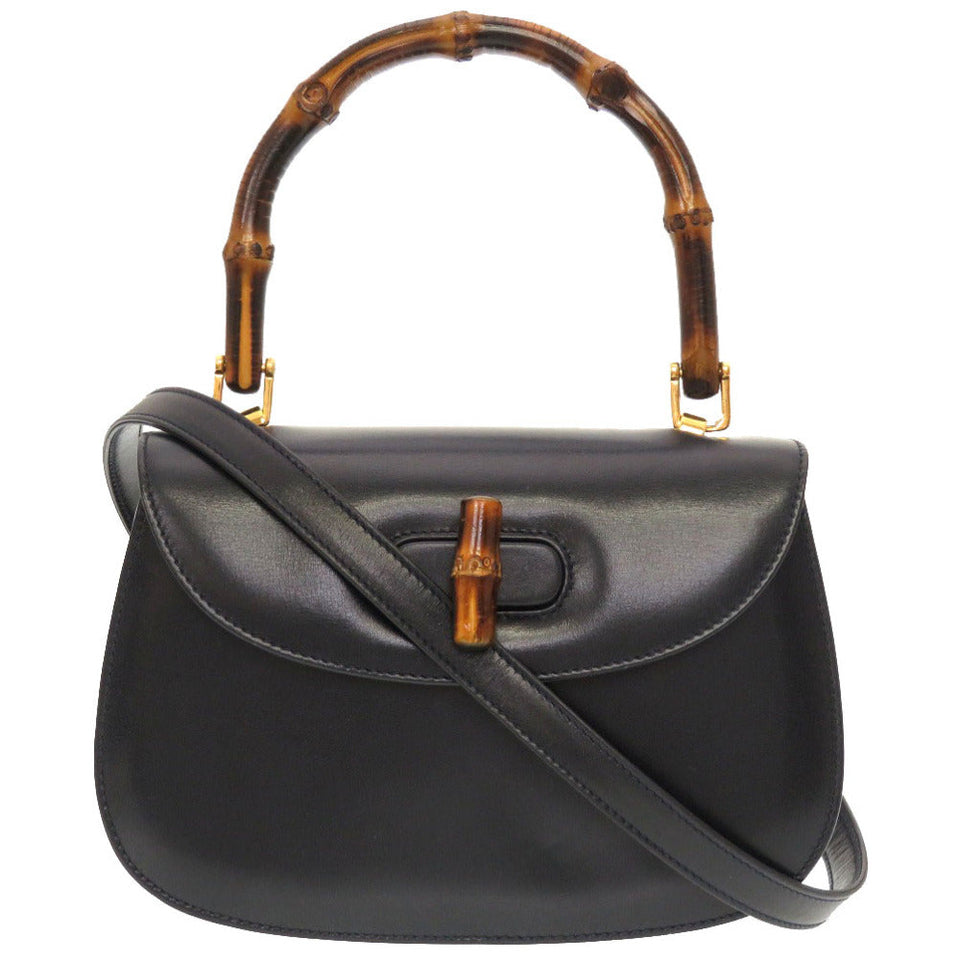 Gucci Handbag 000 46 0188 Bamboo Navy Women