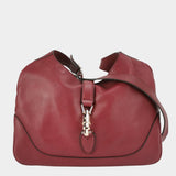 Gucci Jackie 1961 Soft Medium Leather Bag Burgundy Red