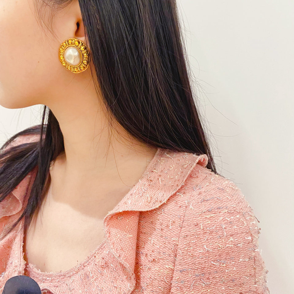 Chanel pearl earrings