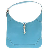 Hermes Shoulder Bag Shave Turquoise Trim 24 Women