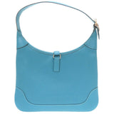 Hermes Shoulder Bag Shave Turquoise Trim 24 Women