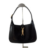 Gucci Jackie 1961 Black Leather Bag Small With Long Strap