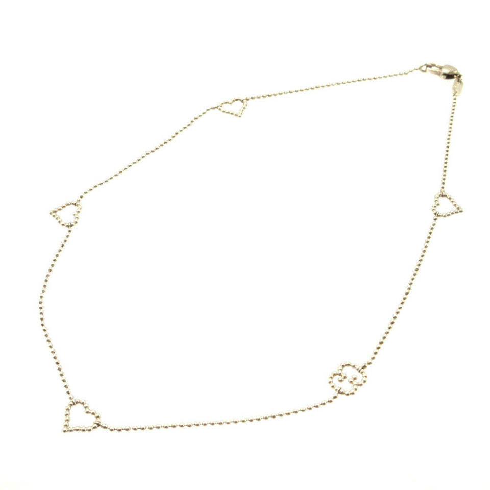 Gucci Necklace Silver925 Silver Ball Chain Heart Women