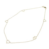 Gucci Necklace Silver925 Silver Ball Chain Heart Women