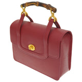 Gucci Handbag 000.113.0231 leather Red Bamboo Women