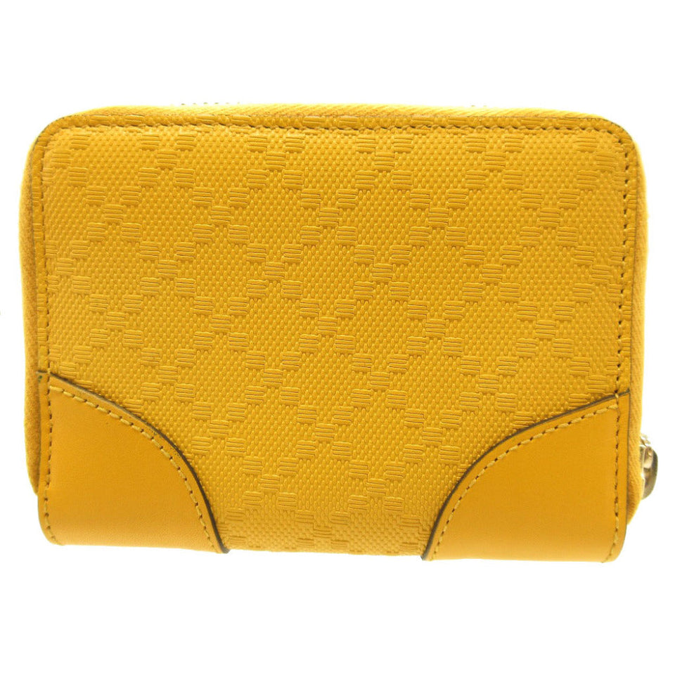 Gucci Card Case 354495 leather yellow Coin case Tiamante Women