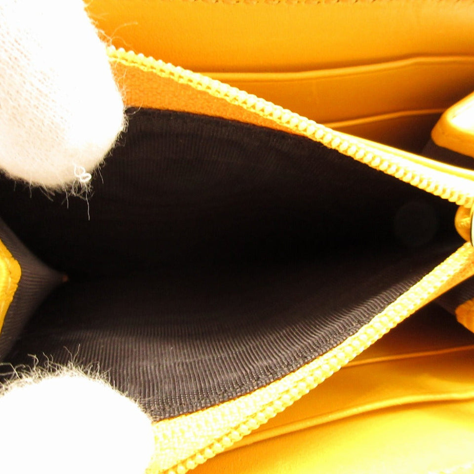 Gucci Card Case 354495 leather yellow Coin case Tiamante Women