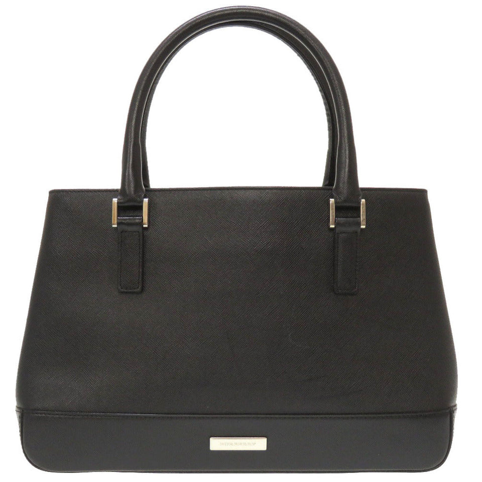 Burberry Handbag leather black Check Pattern Women