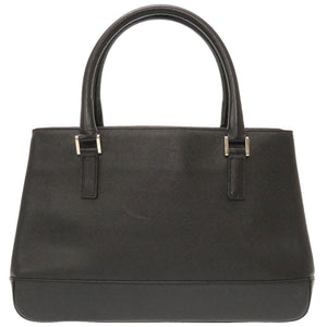 Burberry Handbag leather black Check Pattern Women