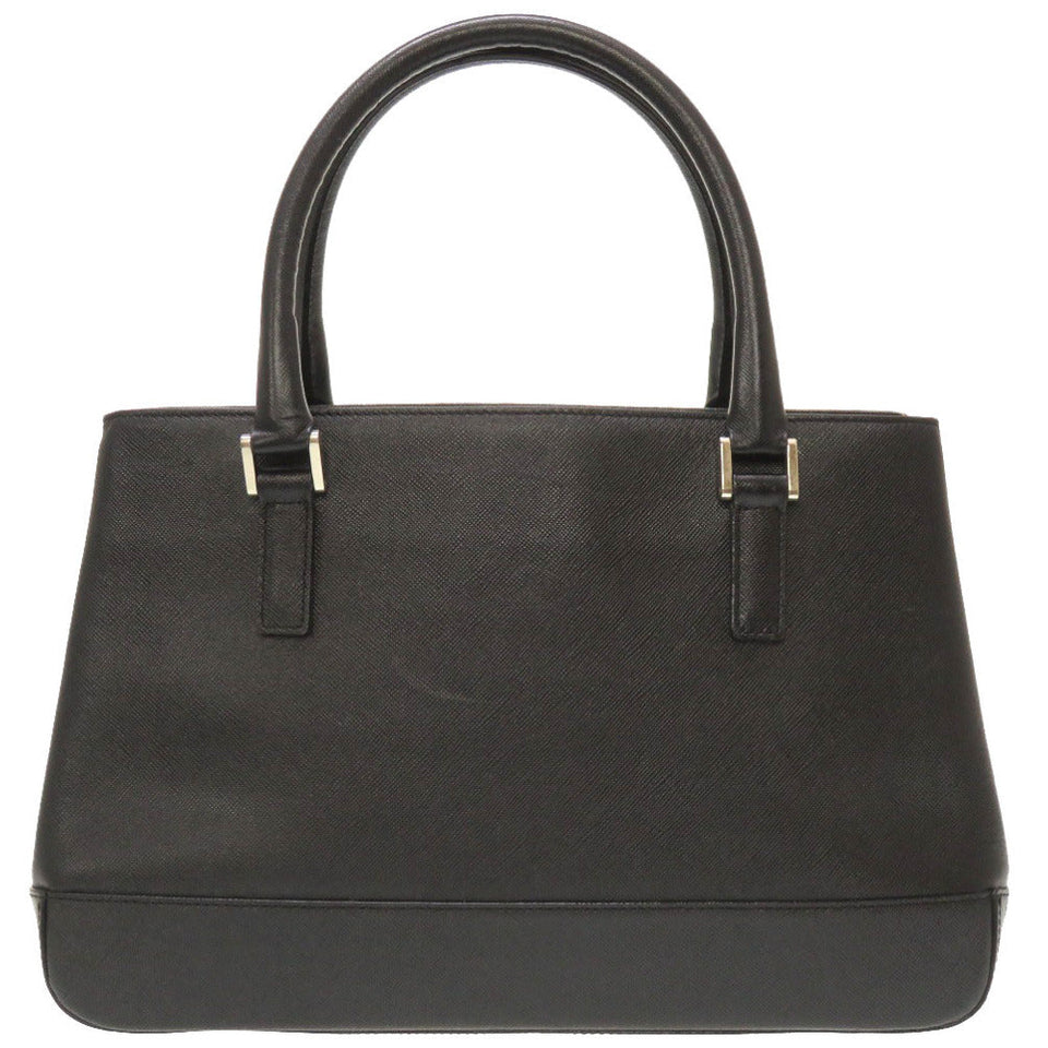 Burberry Handbag leather black Check Pattern Women