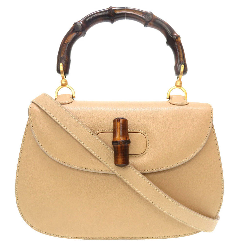 Gucci Handbag Bamboo beige 2WAY Women