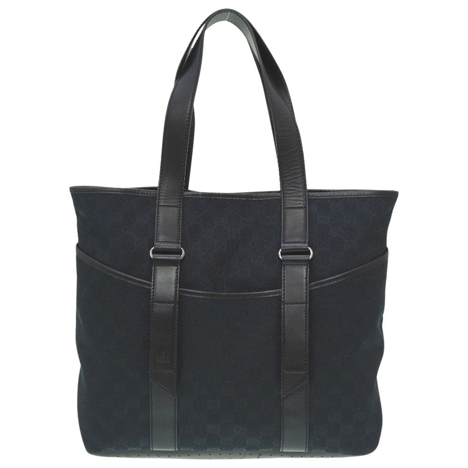 Gucci Tote Bag 145971 GG canvas, leather black Tote Bag Women