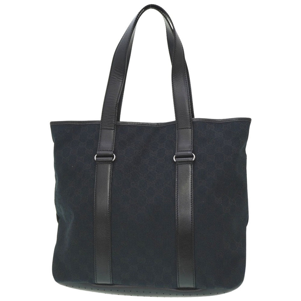 Gucci Tote Bag 145971 GG canvas, leather black Tote Bag Women