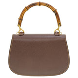 Gucci Handbag leather Brown Bamboo Women