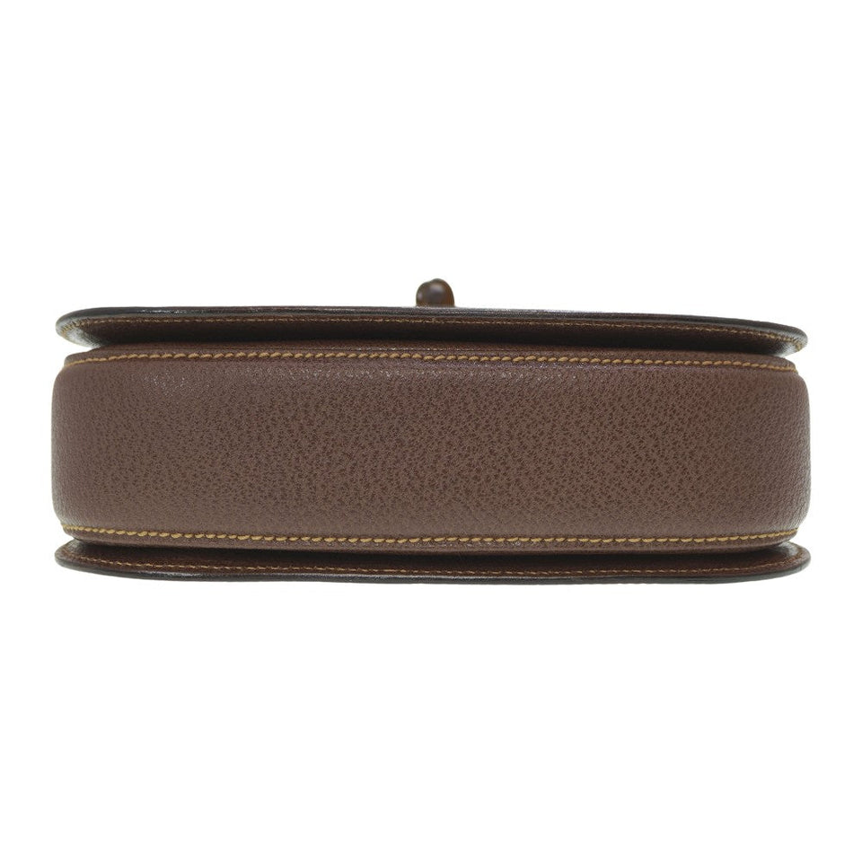 Gucci Handbag leather Brown Bamboo Women