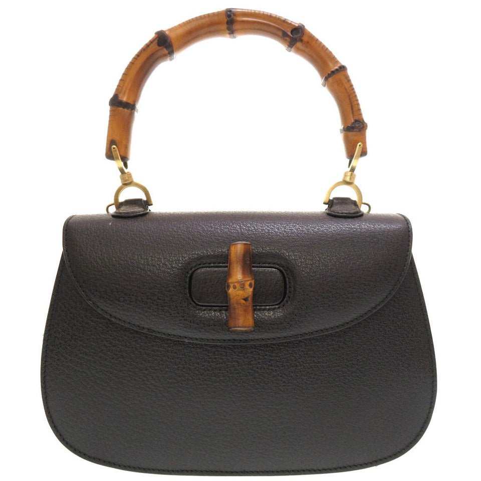 Gucci Handbag 000 2113 0633 Bamboo, Leather black Women