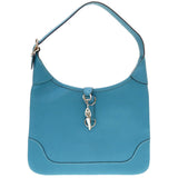 Hermes Shoulder Bag Shave Turquoise Trim 24