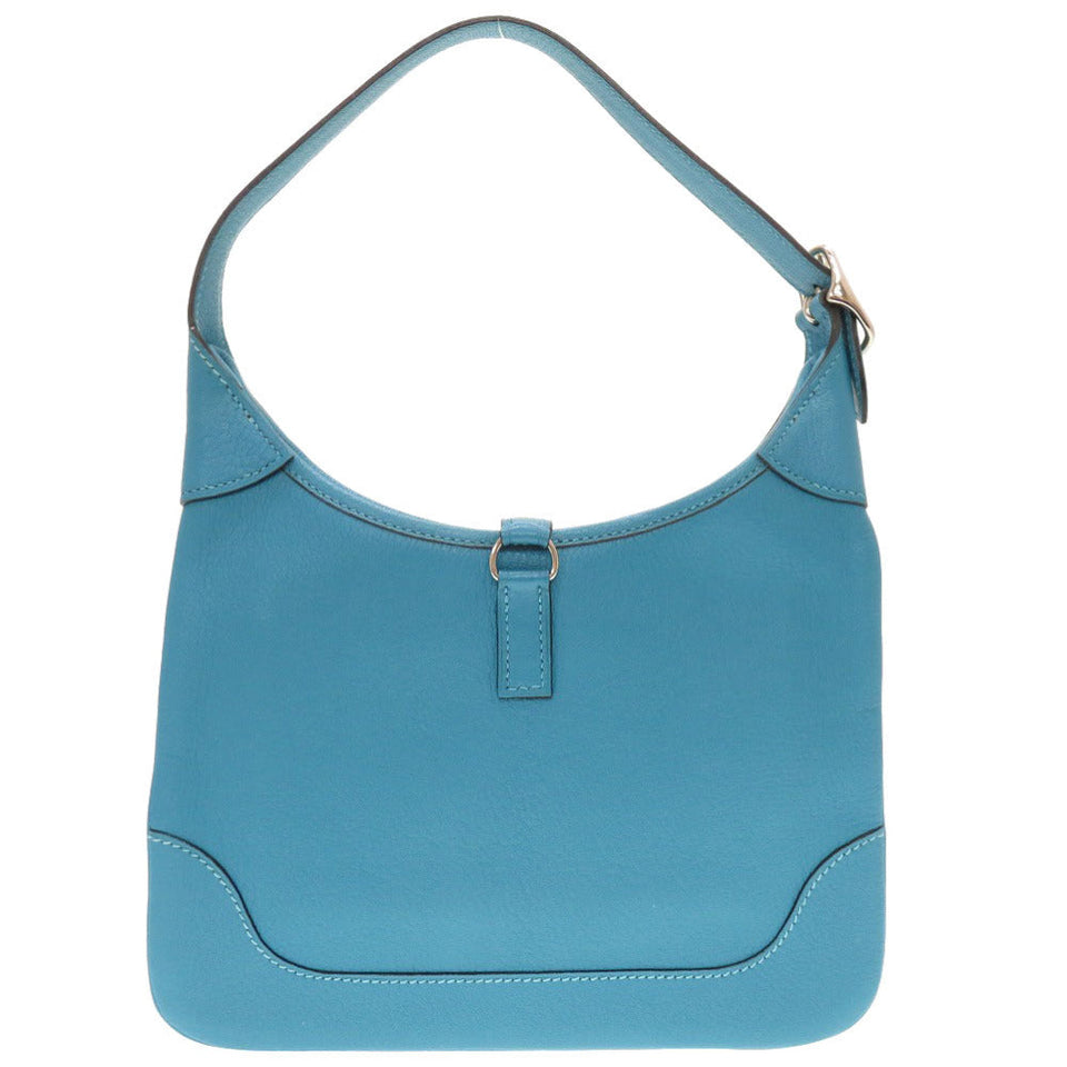 Hermes Shoulder Bag Shave Turquoise Trim 24