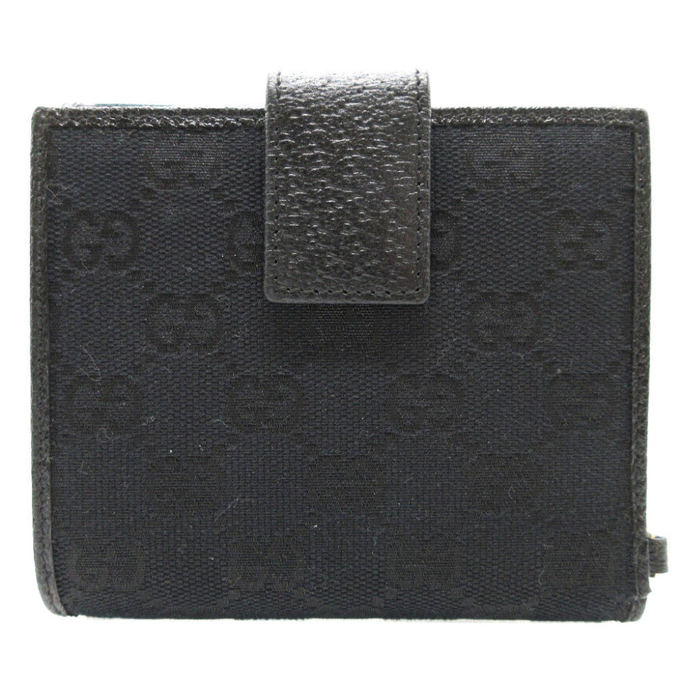 Gucci Bifold Wallet 154182 GG canvas, leather black W Hook Wallet  Women